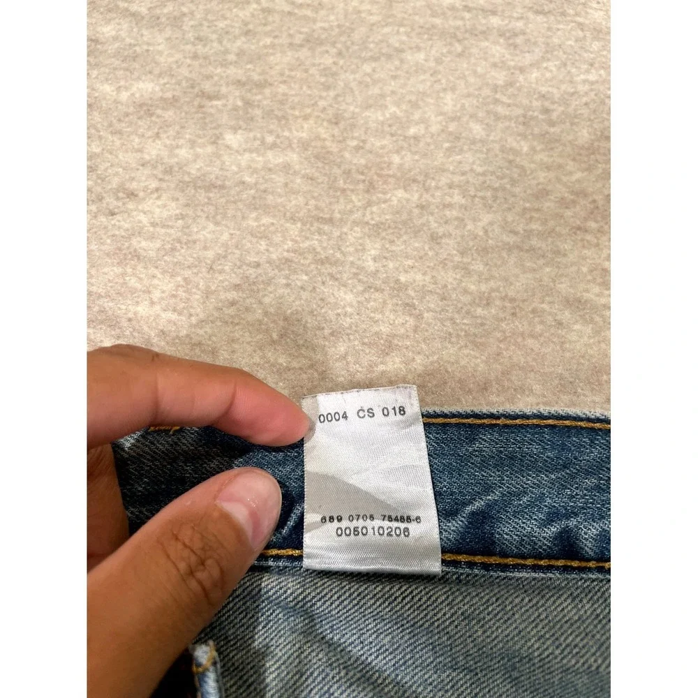 Levis 501 Original Fit Jeans Mens 36x30 Blue Denim Cotton Straight Leg High Rise